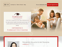 Tablet Screenshot of forsighteyecenter.com